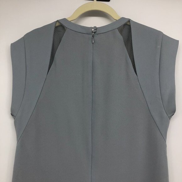 BCBGMaxAzria Alysha Slate Blue Grey Cowl Sleeve Mini Sheath Dress size 2 - Picture 10 of 16